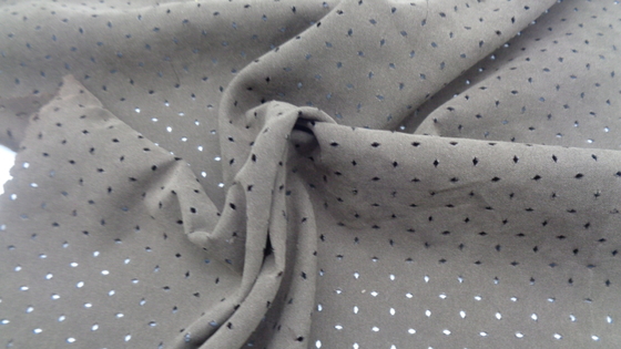 Sports Dot Woven Dyed Twill 140G Punched Clothing Fabric 150Cm 100% Polyester