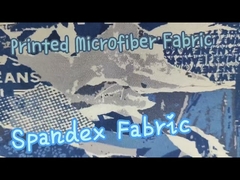 Breathable Printed Microfiber Fabric 120gsm 92% Nylon